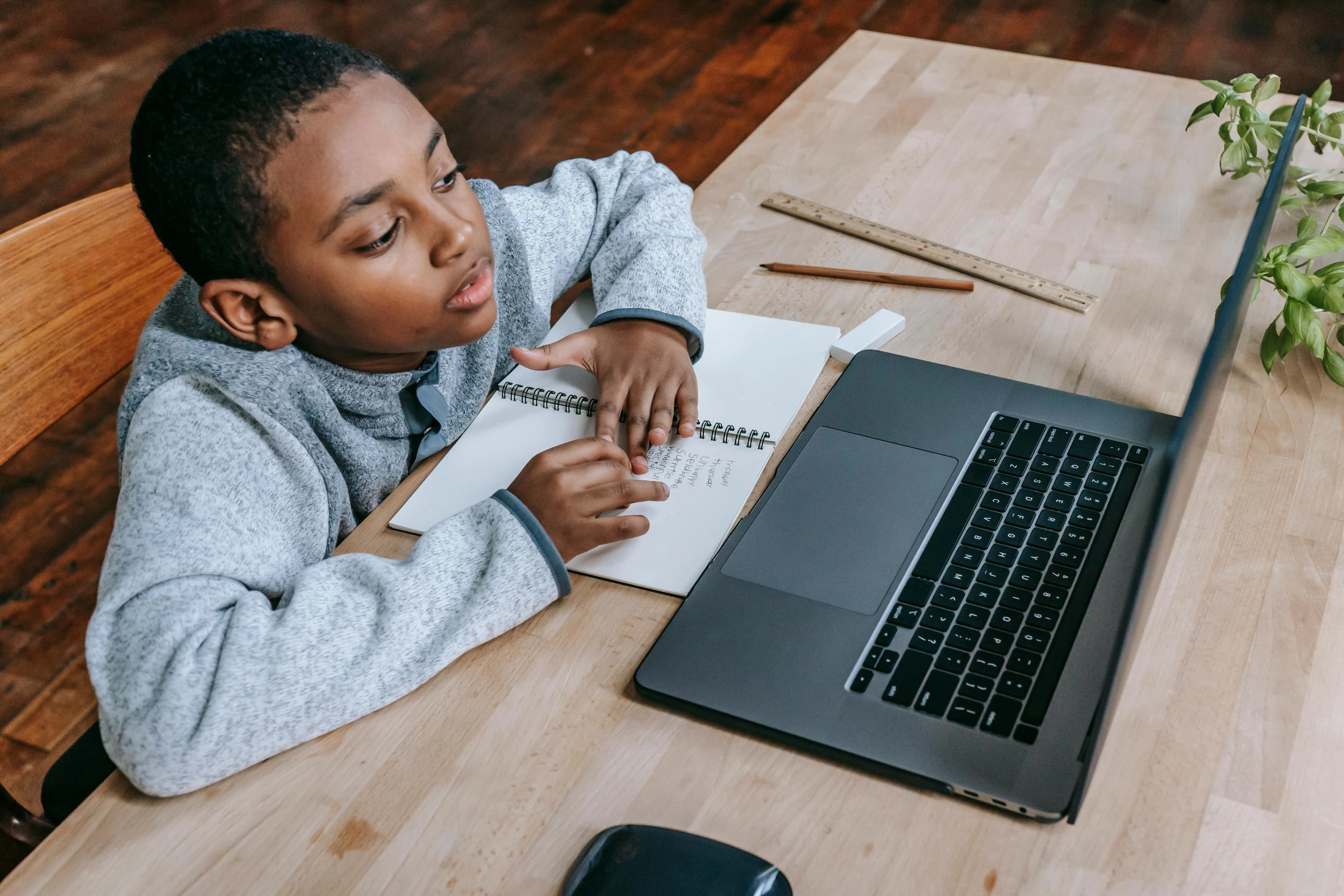 Child on a laptop
